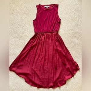 NWOT Red LOFT Midi Dress